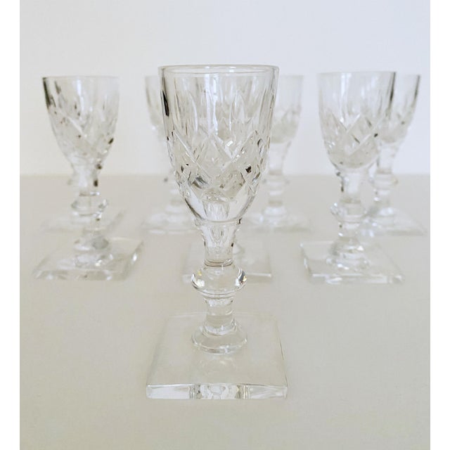 Vintage Hawkes Cut Crystal Cordial Glasses Set of 8 Chairish