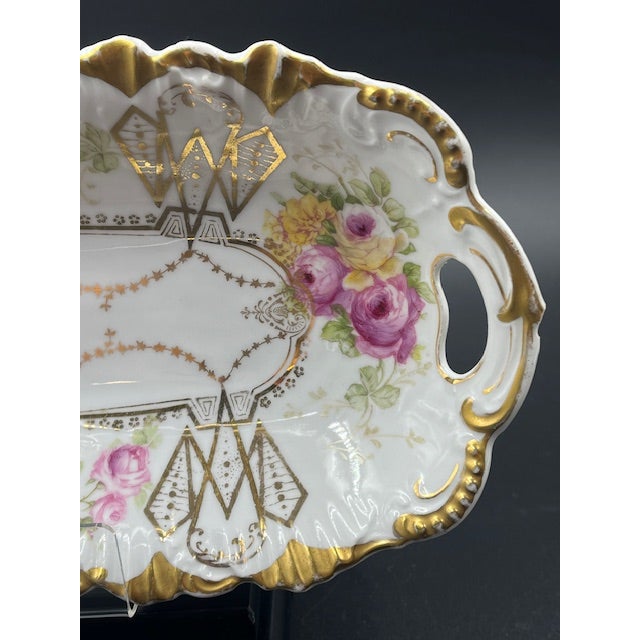 Antique Bavarian China Long Dish For Sale - Image 10 of 12