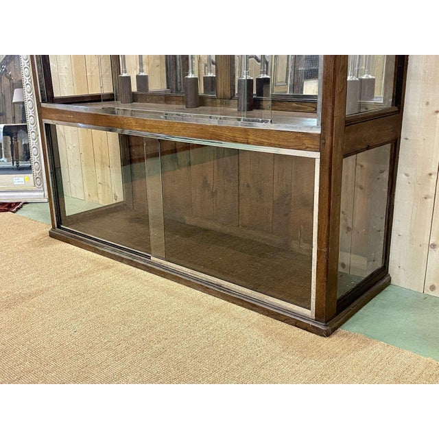 Shop Cabinet in Oak with Sliding Glass Doors For Sale - Image 18 of 18