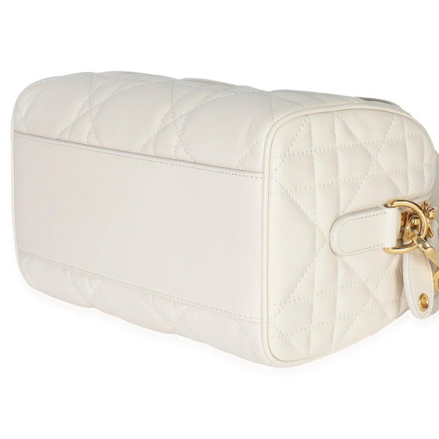 Animal Skin Dusty Ivory Macrocannage Calfskin Dior Groove 20 Bag For Sale - Image 7 of 9