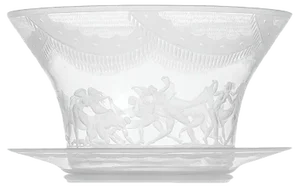 Antique Slöjdansen Glass Vase by Simon Gate for Orrefors, 1918