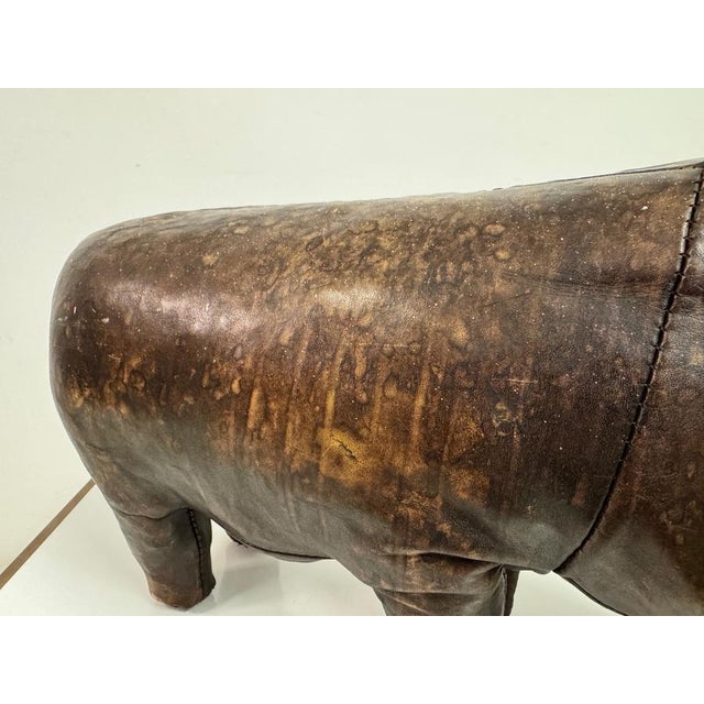 Brown Vintage Leather Hippo by Dimitri Omersa for Liberty and Abercrombie and Fitch, 1970s For Sale - Image 8 of 18
