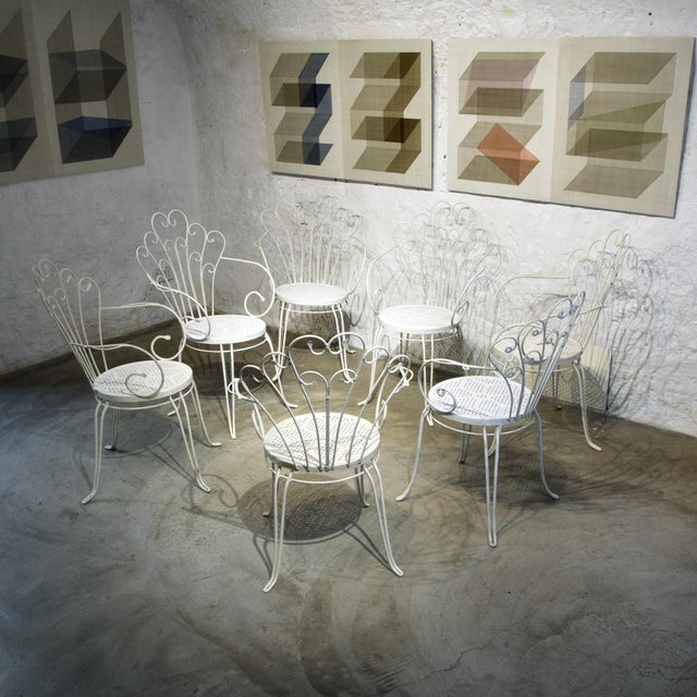 Set of ten garden lounge chairs by Lio Carminati for Casa e Giardino, late 1950s. The chairs come from a 1950s villa in...
