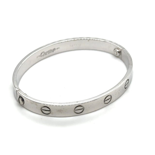1990s Cartier Love Bracelet in 18k White Gold For Sale - Image 5 of 9