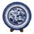 Elegant Vintage Chinese Canton Ware Blue and White Chinoiserie Display Plate For Sale