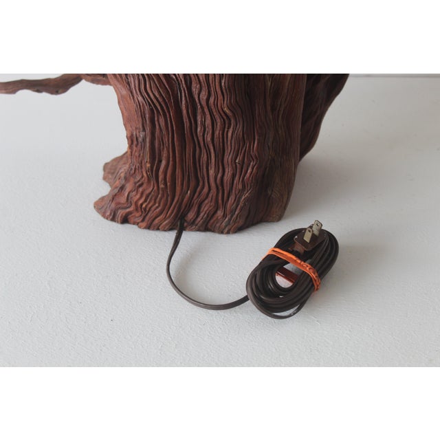 Mid 20th Century Monumental Driftwood Table Lamp Coastal Rustic For Sale - Image 15 of 16