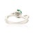 Art Deco Emerald & Diamond Crossover Cocktail Ring in 18k White Gold Size 7 For Sale - Image 11 of 16