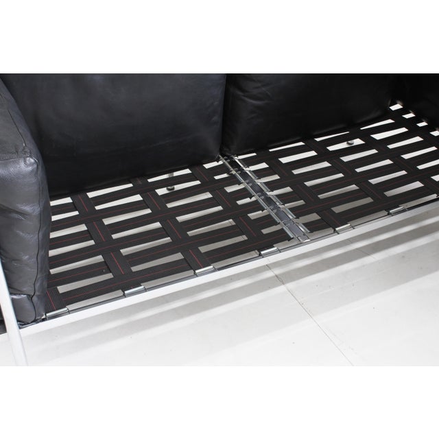 LC2 Two-Seater Sofas by Le Corbusier for Alivar, 1980s, Set of 2 For Sale - Image 9 of 15