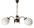 Vintage Mid-Century 3-Light Opaline Glass Chandelier from Kaj, Former Yugoslavia, 1970s For Sale