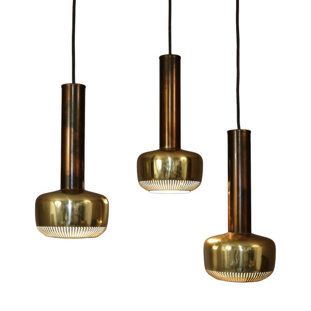 Vl56″ Lamp in Brass by Vilhelm Lauritzen for Louis Poulsen, Denmark, 1950s For Sale