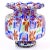 Mid-Century Modern Murano Fratelli Toso Millefiori Daisy Clover Mosaic Vintage Italian Art Glass Ruffle Rim Flower Vase For Sale - Image 3 of 7