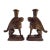 French Bronze Victorian Art Deco Style Sphinx Candleholders - a Pair For Sale