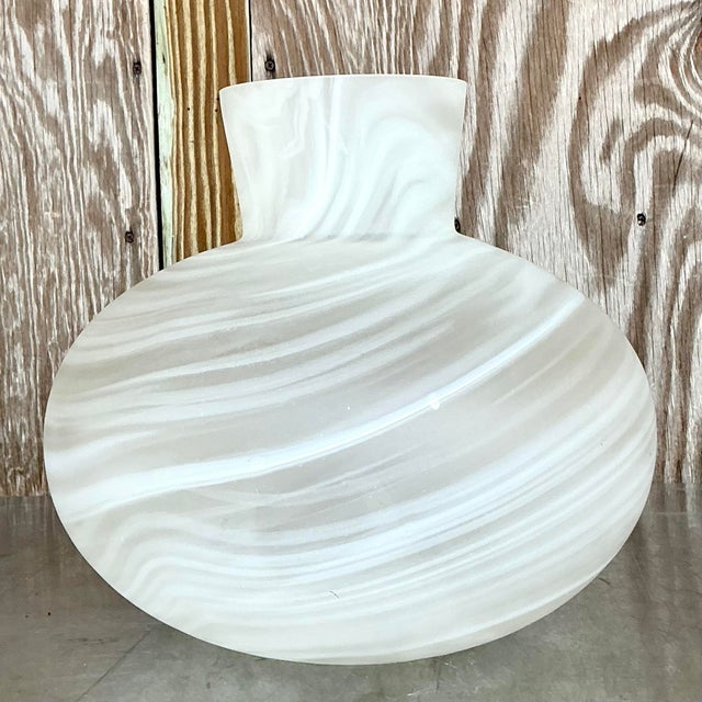 This Vintage Italian Art Glass Vase, inspired by Murano and crafted by Vietri, blends timeless artistry with vibrant...