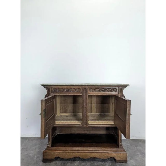Renaissance Style Walnut Serving Trolley by Mercier For Sale - Image 3 of 15