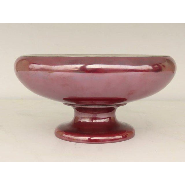 Metal La Pierre Babylonian Red Patina Bronze & Sterling Silver Mixed Metals Pedestal Bowl For Sale - Image 7 of 11