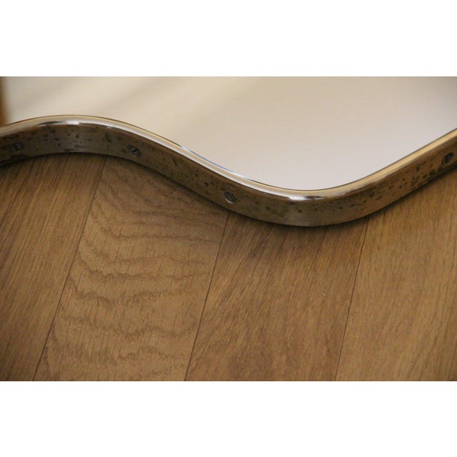 Brass Wall Mirror in the style of Gio Ponti, 1950s For Sale - Image 11 of 18