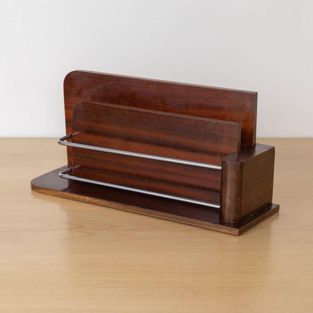 1940s 1940s French Wood Desk Accessories For Sale - Image 5 of 10