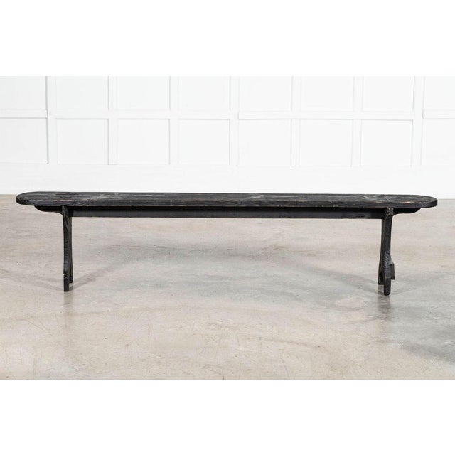 Set of French Oak and Pine Ebonised Benches, 1890s For Sale - Image 18 of 18