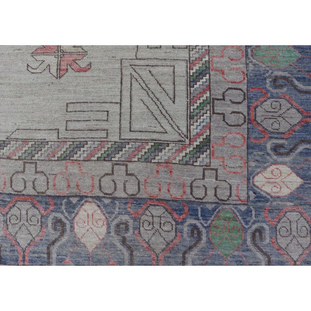 Hand Knotted Colorful Khotan Rug by Keivan Woven Arts, 9'8" X 13'0 For Sale - Image 10 of 12