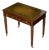 English 19th Century Mahogany Desk with Green Leather Top and Reeded Legs For Sale