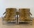 Vintage 1970s Pair of Cy Mann Lounge Chairs mid century modern / milo baughman style heavy chrome metal frames newly...