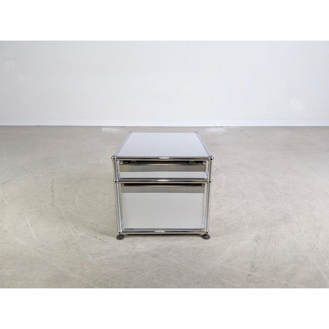 Postmodern White Office Chest of Drawers by Fritz Haller for USM Haller For Sale - Image 3 of 9