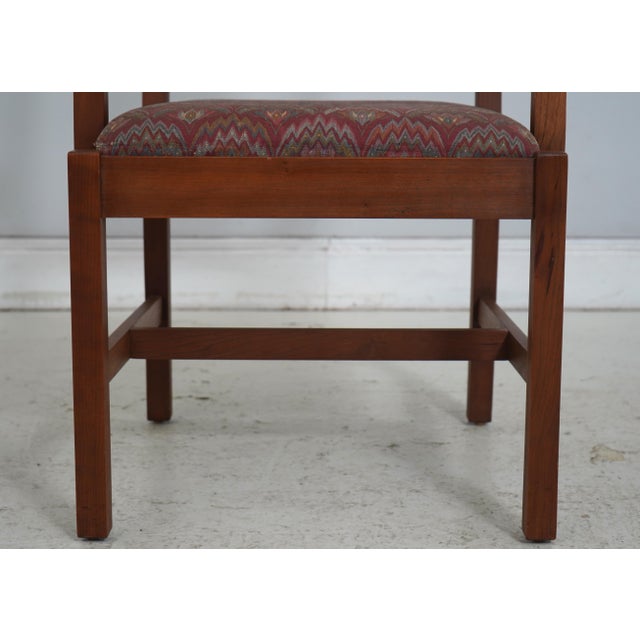 Wood Set of 6 Stickley Mission Cherry Dining Chairs For Sale - Image 7 of 18