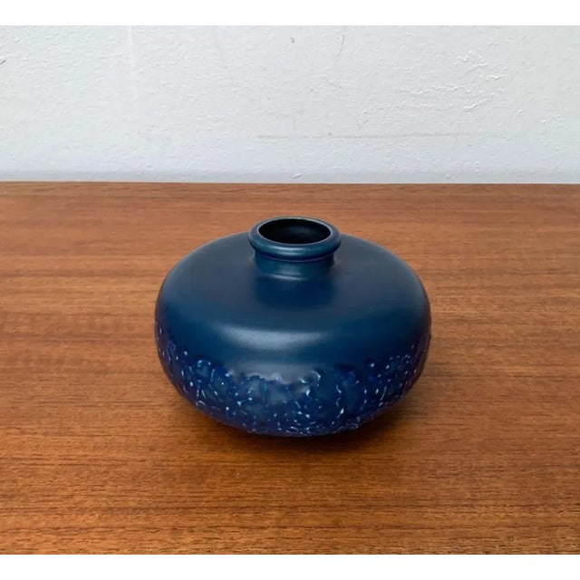 Blue Pottery Vase from Steuler, West Germany, 1960s For Sale - Image 8 of 13
