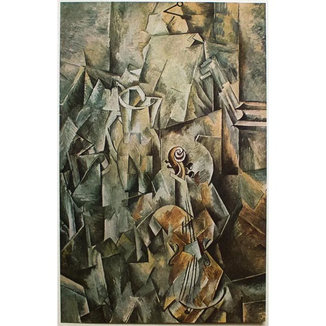 1940s After Georges Braque "The Violin" First Edition Period Swiss Offset Lithograph For Sale In Dallas - Image 6 of 8