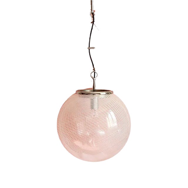 Mid-Century Modern Italian Globe Pendant Lamp by Venini, 1960s For Sale