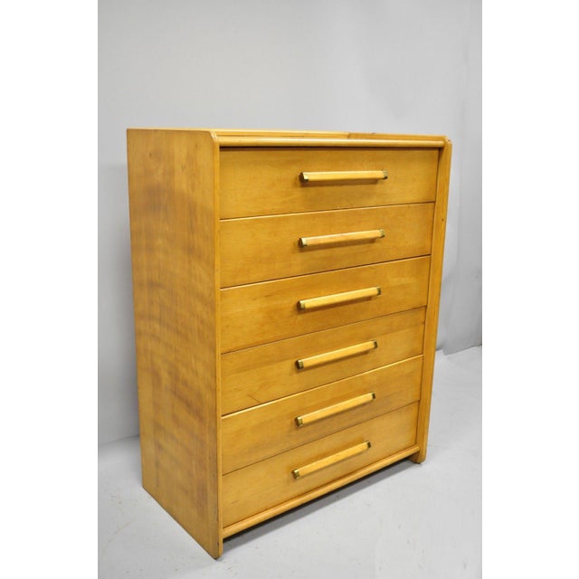 1950s Vintage Templeton MidCentury Modern Blonde Maple Wood Dresser