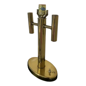 Mid-Century Modern Hollywood Regency Style Brass Lamp