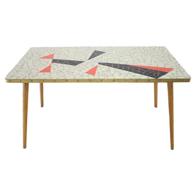 Mid-Century German Mosaic Conference Table, 1960s For Sale