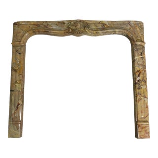 Louis XV Style Sarrancolin Framboise Marble Mantelpiece For Sale