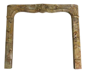 Louis XV Style Sarrancolin Framboise Marble Mantlepiece