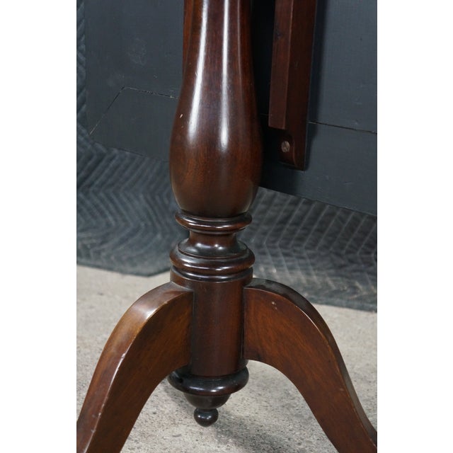 Antique Victorian Mahogany Tilt Top Table Marquetry Inlay Green Man Tripod Stand For Sale - Image 6 of 17