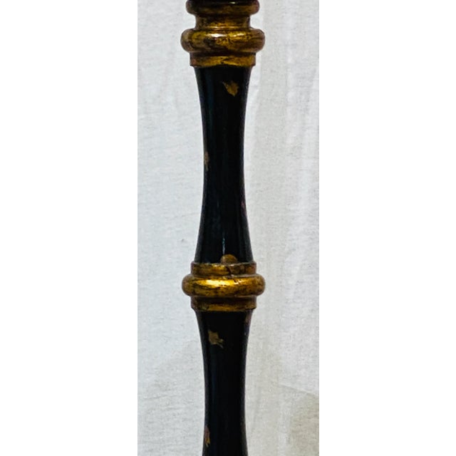 Black Floor Candle Stand by Maitland Smith For Sale - Image 8 of 11