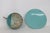 Metal Crestware Cup 'N Saucer Smoke Set 2pc Turquoise Ashtray With Original Box 4487b For Sale - Image 7 of 10