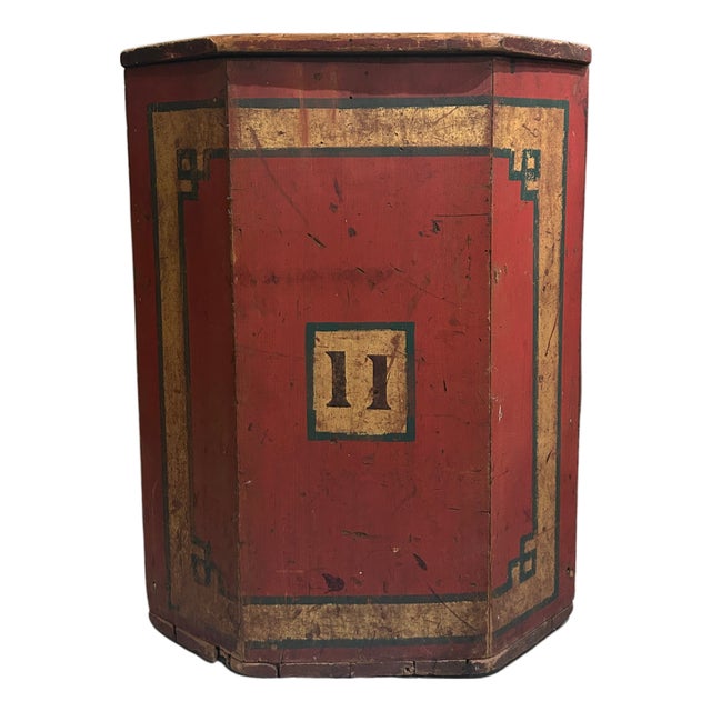 19th C Coffee Bin in Original Paint For Sale