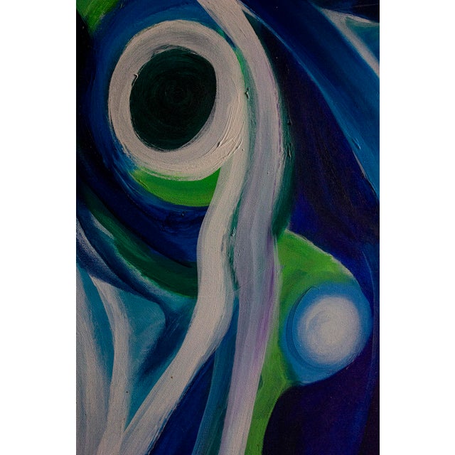 Blue Blue Forest — Abstract Expressionist Painting, Acrylic on Canvas, 48 × 36 In, Vertical Format For Sale - Image 8 of 8