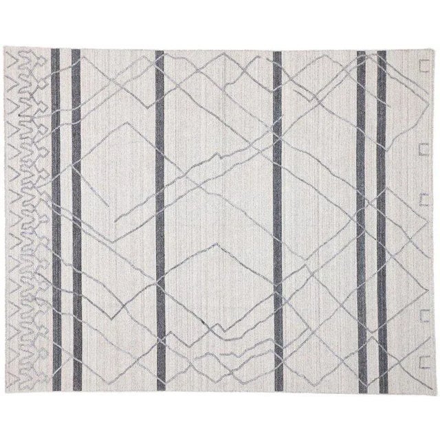 Contemporary Gray Moroccan Style Area Rug - 8′ × 10′ For Sale - Image 4 of 9