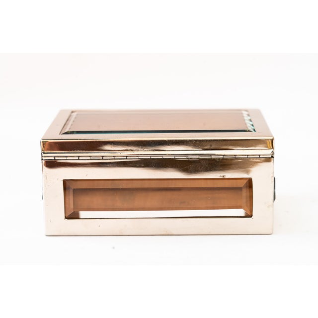 Nickel-Plated, Wood and Cut Glass Box, Vienna, 1920 For Sale - Image 3 of 15