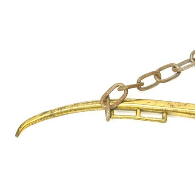 Brass Antique English Double-Cased Solid Brass Horse Hames—A Pair For Sale - Image 8 of 8