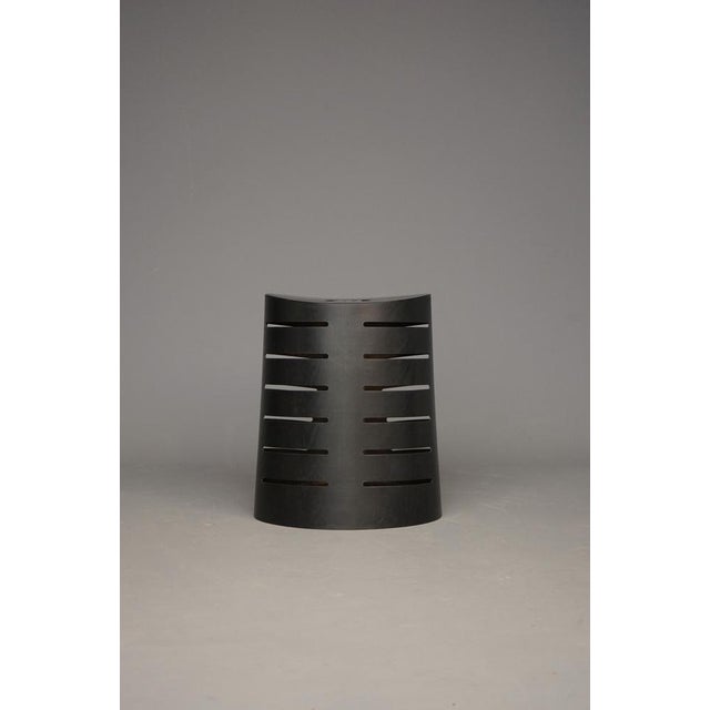 Black TC Stool in Plywood by Ruud Jan Kokke for Spectrum, 1980s For Sale - Image 8 of 13