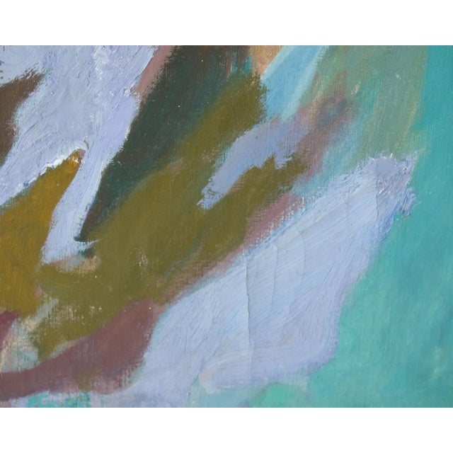 Green Abstract Oil on Canvas Painting by Abbott Pattison For Sale - Image 8 of 9