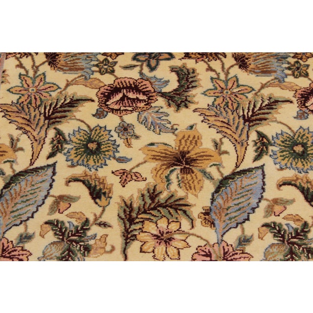 Shabby Chic Shabby Chic 1990's Pak-Persian Ivory/Pink Wool Rug - 3'0'' X 5'0'' For Sale - Image 3 of 9