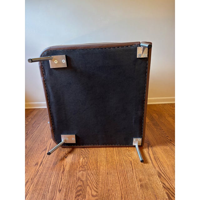 Eilersen Premium Leather High Back Funen Chair and Ottoman For Sale - Image 10 of 13