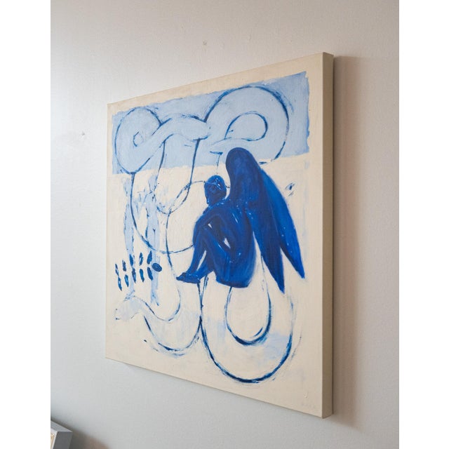 Gothic Oil and Acrylic Painting by Iowa Based Artist Rocky Reed Titled Garden No. 1 For Sale - Image 3 of 4