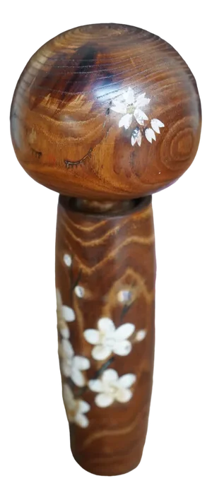 Vintage Wooden Kokeshi Doll by Kazuo Takamizawa, Japan, 1960s