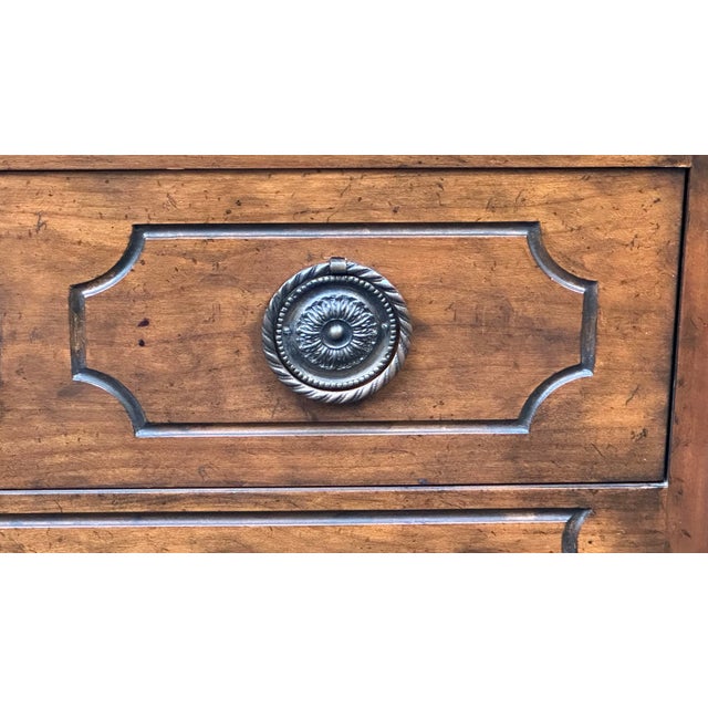 Baker Furniture Company Louis XVI Style 2 Drawer Walnut Commode Dresser For Sale - Image 9 of 12